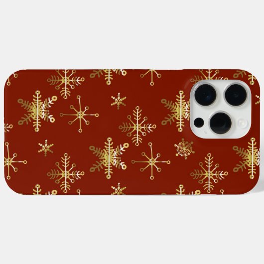 Elegant Christmas Star Red Case-Mate iPhone Case (Achterkant (horizontaal))