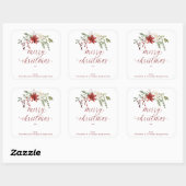 Elegant Christmas Stickers for Gifts Watercolor (Vel)
