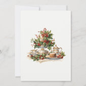 Elegant Christmas Tea Party Floral Bridal Shower Kaart (Achterkant)