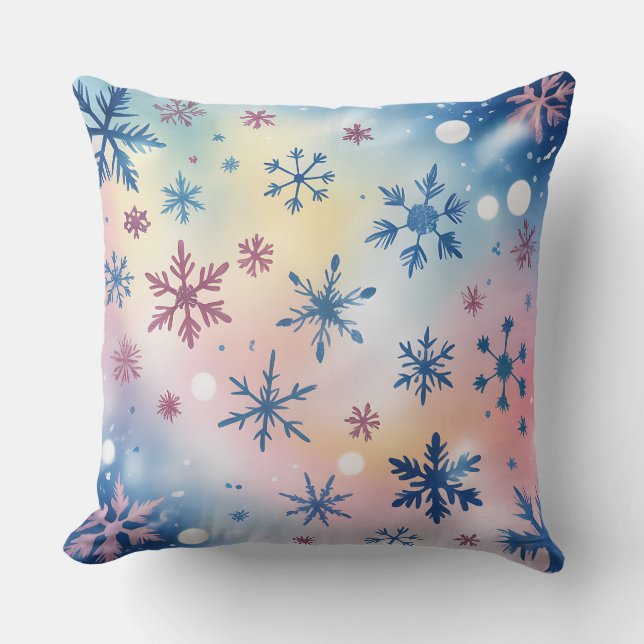 Elegant Christmas Throw Pillow– Red & Gold Holiday Kussen (Voorkant)