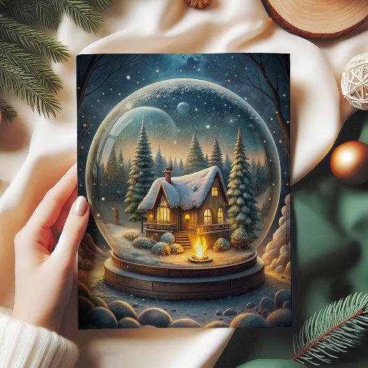 Elegant Christmas tissue paper scene wreath Tissuepapier