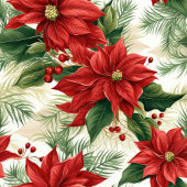 Elegant Christmas Towels Red Green Floral Design Bad Handdoek