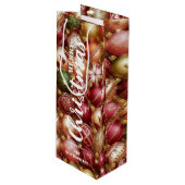 Elegant Christmas Tree Baubles Decoration Wijn Cadeautas (Voorkant Gekanteld)