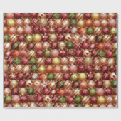 Elegant Christmas Tree Baubles Decorations Holiday Cadeaupapier (Vlak)