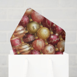 Elegant Christmas Tree Baubles Decorations Holiday Tissuepapier