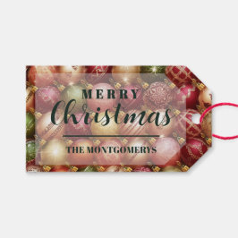 Elegant Christmas Tree Baubles Holiday Cadeaulabel