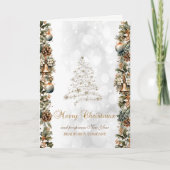 Elegant  , Christmas Tree ,Bokeh Company Feestdagen Kaart (Voorkant)