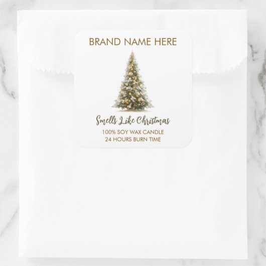 Elegant Christmas Tree Candle Labels (Tas)