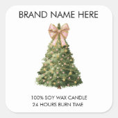 Elegant Christmas Tree | Candle Labels (Voorkant)