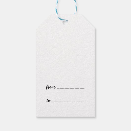 Elegant Christmas Tree Gift Label Cadeaulabel (Achterkant)