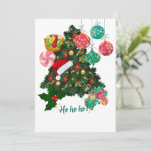 Elegant Christmas Tree Greeting Card | Festive  Feestdagenkaart (Staand voorkant)