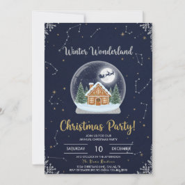 Elegant Christmas Tree Holiday Party Invitation Kaart