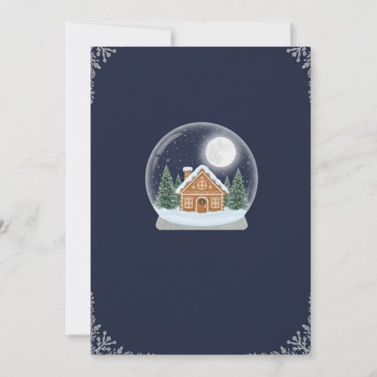 Elegant Christmas Tree Holiday Party Invitation Kaart (Achterkant)