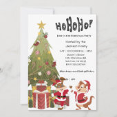 Elegant Christmas Tree Holiday Party Kaart (Voorkant)