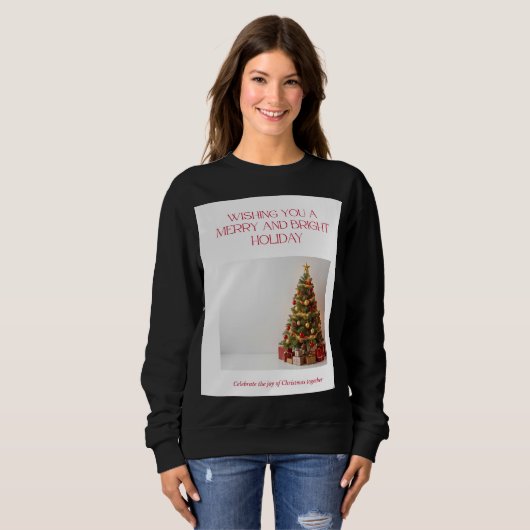 Elegant Christmas Tree Holiday Sweatshirt – Festiv (Voorkant volledig)
