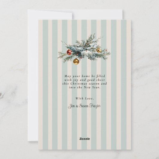 Elegant Christmas Tree in Porcelain Pot Feestdagenkaart (Achterkant)