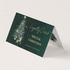 Elegant Christmas Tree Loyalty Card! Visitekaartje
