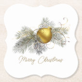 Elegant Christmas Tree Ornament Kartonnen Onderzetters (Voorkant)