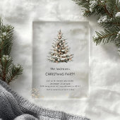 Elegant Christmas Tree Party  Acryl Uitnodigingen