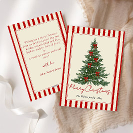 Elegant Christmas Tree Party Holiday Card Feestdagenkaart