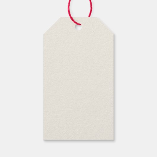 Elegant Christmas Tree – Red Ribbon  Cadeaulabel (Achterkant)