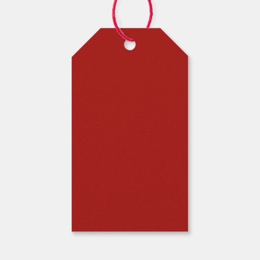 Elegant Christmas Tree – Red Ribbon  Cadeaulabel (Achterkant)