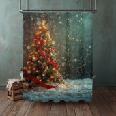 Elegant Christmas Tree Shower Curtain  Douchegordijn