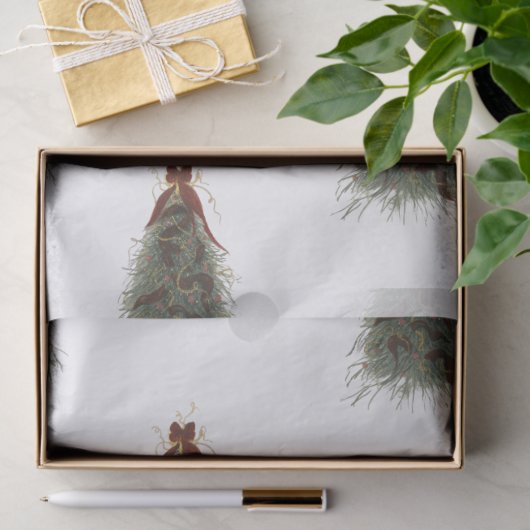 Elegant Christmas Tree Tissue Paper Tissuepapier (Geschenk)