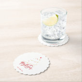 Elegant Christmas Tree Typography Script Kartonnen Onderzetters (Insitu)