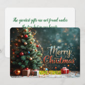 Elegant Christmas Tree with Gifts Feestdagenkaart (Voorkant / Achterkant)