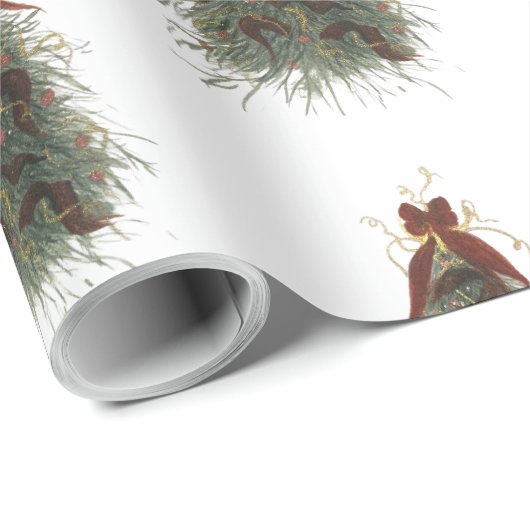 Elegant Christmas Tree Wrapping Paper Cadeaupapier (Rol Hoek)
