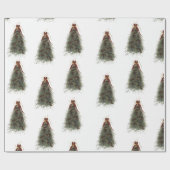 Elegant Christmas Tree Wrapping Paper Cadeaupapier (Vlak)