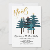 Elegant Christmas Trees Holiday Party Kaart (Voorkant)