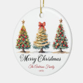 Elegant Christmas Trees Holiday Season Keramisch Ornament (Links)