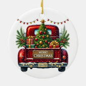 Elegant Christmas Trees Holiday Season Keramisch Ornament (Achterkant)