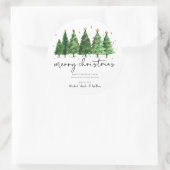 Elegant Christmas Trees Holiday Season Ronde Sticker (Tas)