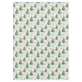 Elegant Christmas trees red green gold tablecloth Tafelkleed (Voorkant)