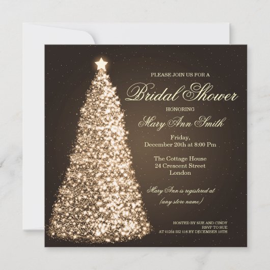 Elegant Christmas Vrijgezellenfeest Gold Kaart (Voorkant)