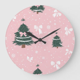 Elegant Christmas Wall Clock – Festive Winter Time Grote Klok