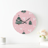 Elegant Christmas Wall Clock – Festive Winter Time Grote Klok (Huis)