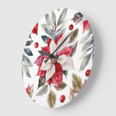 Elegant Christmas Wall Clock – Festive Winter Time Grote Klok (Hoek)