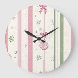 Elegant Christmas Wall Clock – Festive Winter Time Grote Klok