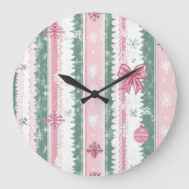 Elegant Christmas Wall Clock – Festive Winter Time Grote Klok