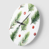 Elegant Christmas Wall Clock – Festive Winter Time Grote Klok (Hoek)