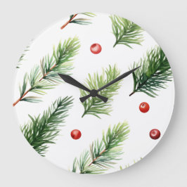 Elegant Christmas Wall Clock – Festive Winter Time Grote Klok