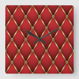 Elegant Christmas Wall Clock – Festive Winter Time Vierkante Klok