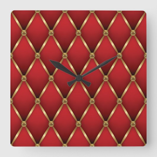 Elegant Christmas Wall Clock – Festive Winter Time Vierkante Klok (Voorkant)