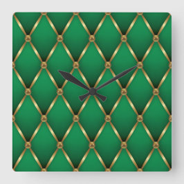 Elegant Christmas Wall Clock – Festive Winter Time Vierkante Klok