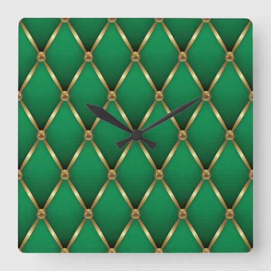 Elegant Christmas Wall Clock – Festive Winter Time Vierkante Klok (Voorkant)