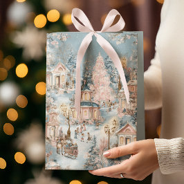 Elegant Christmas Whimsical Village | Gift Bag Medium Cadeauzakje
